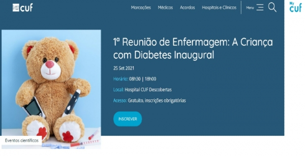 Agendada 1.ª Reunião de Enfermagem UFCA: A criança com diabetes inaugural