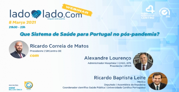 SRCentro organiza webinar “LadoaLado.Com: Que Sistema de Saúde para Portugal no pós-pandemia?”
